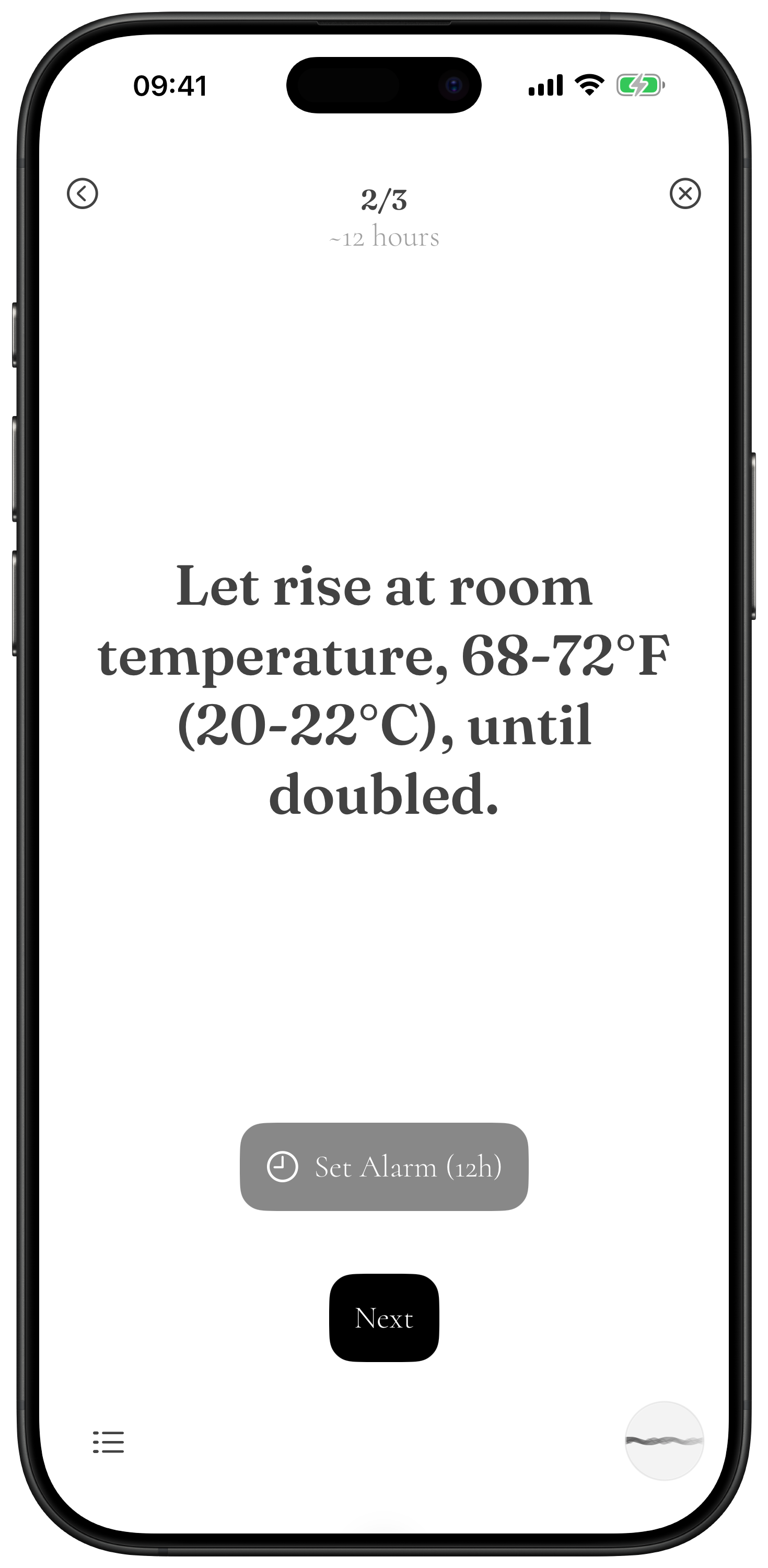 A live baking session on iPhone